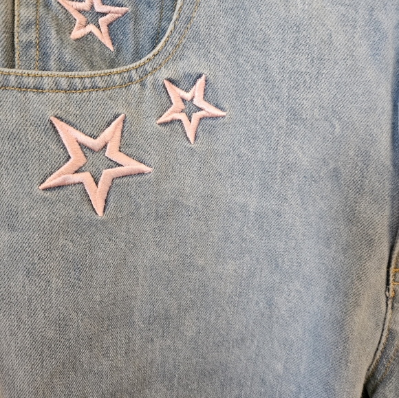 Tee Ink Distressed Patchwork Patch Jeans Star Heart Unique Original - Picture 9 of 10